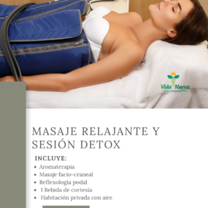 Masaje relajante y sesión detox