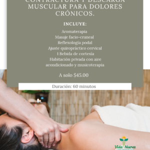 Masaje terapeutico contractura y descarga muscular para dolores crónicos